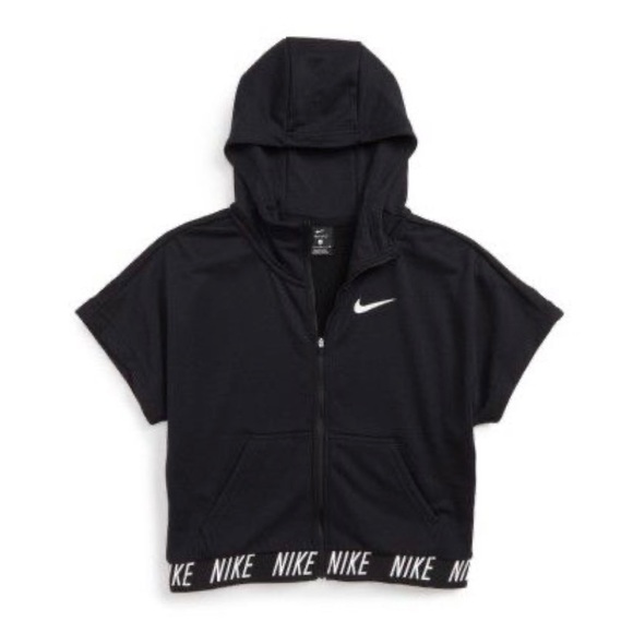 Nike Big Girl’s Short Sleeve Hoodie size XL Black - Picture 7 of 7